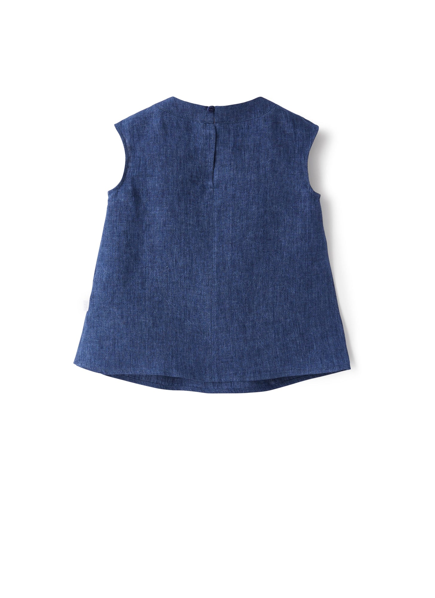 Sleeveless Linen Shirt | Electric Blue