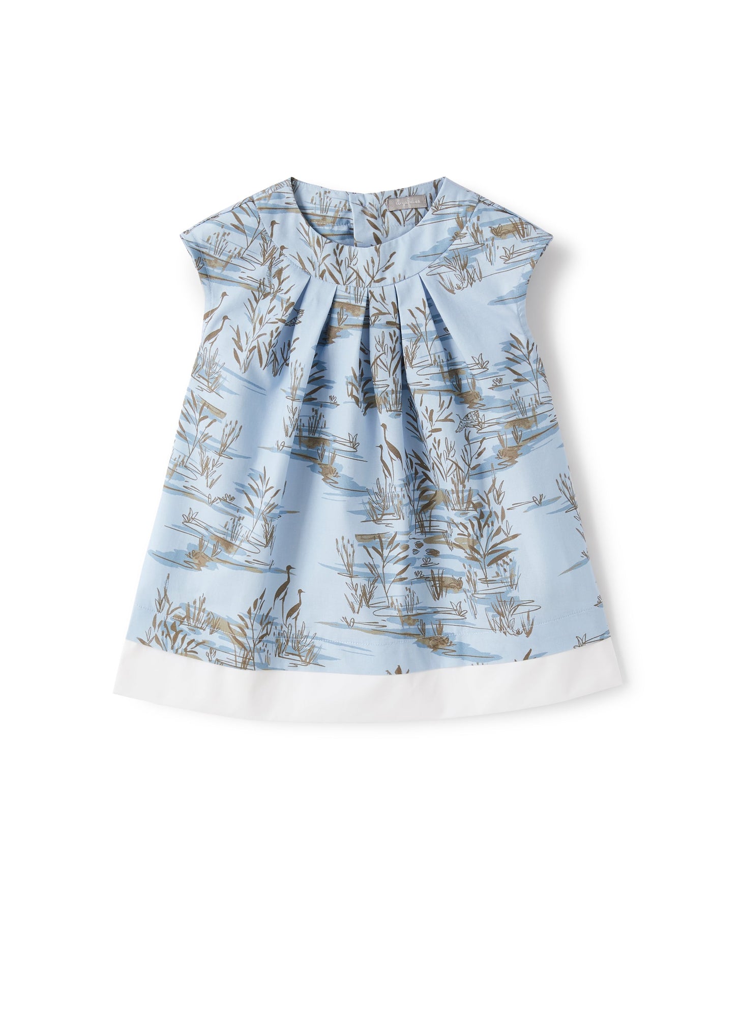 Poplin Shirt in An Exclusive Print Pattern | Powder Blue