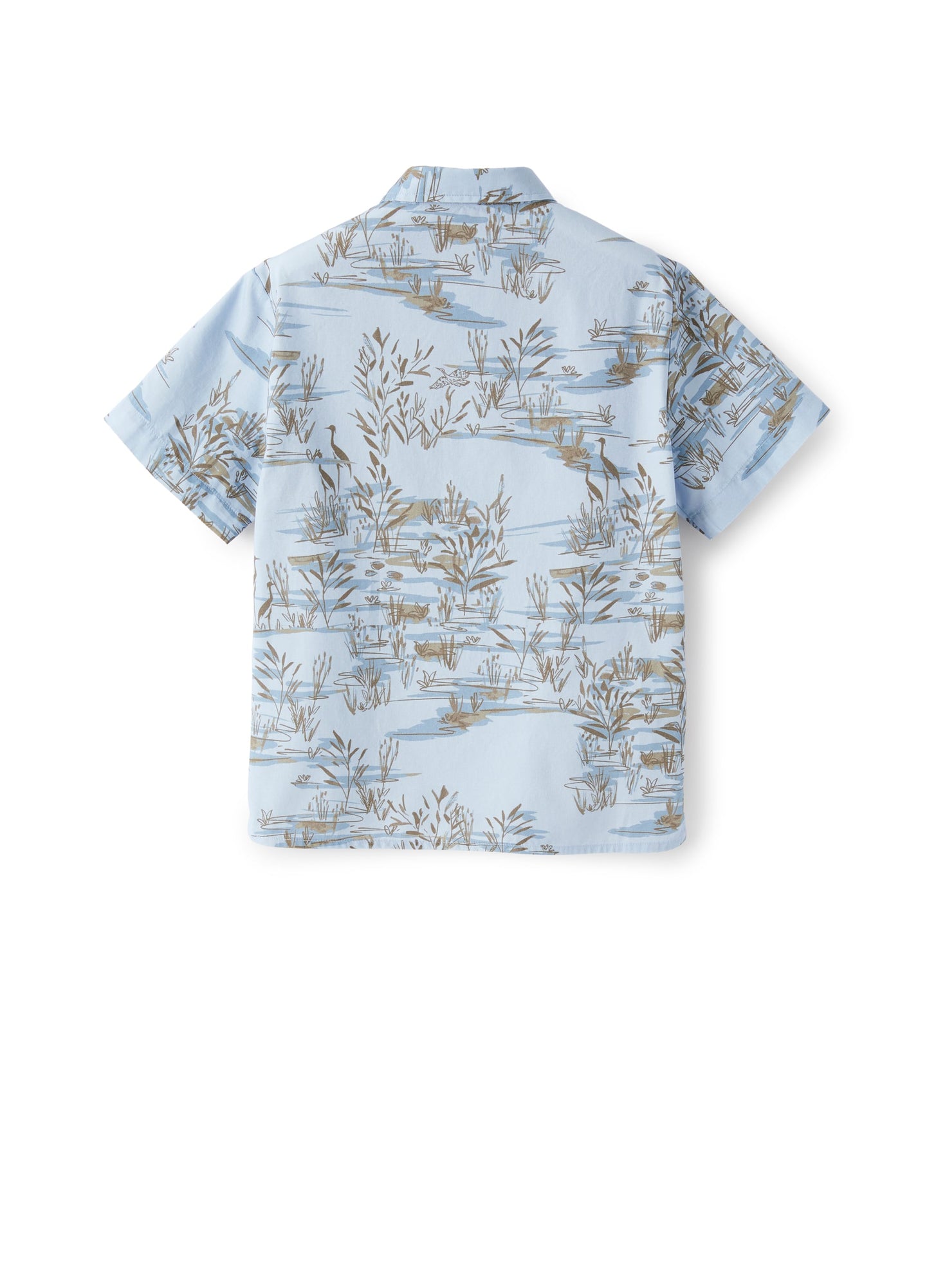 Short-Sleeve Shirt with Exclusive Print Design | Powder Blue