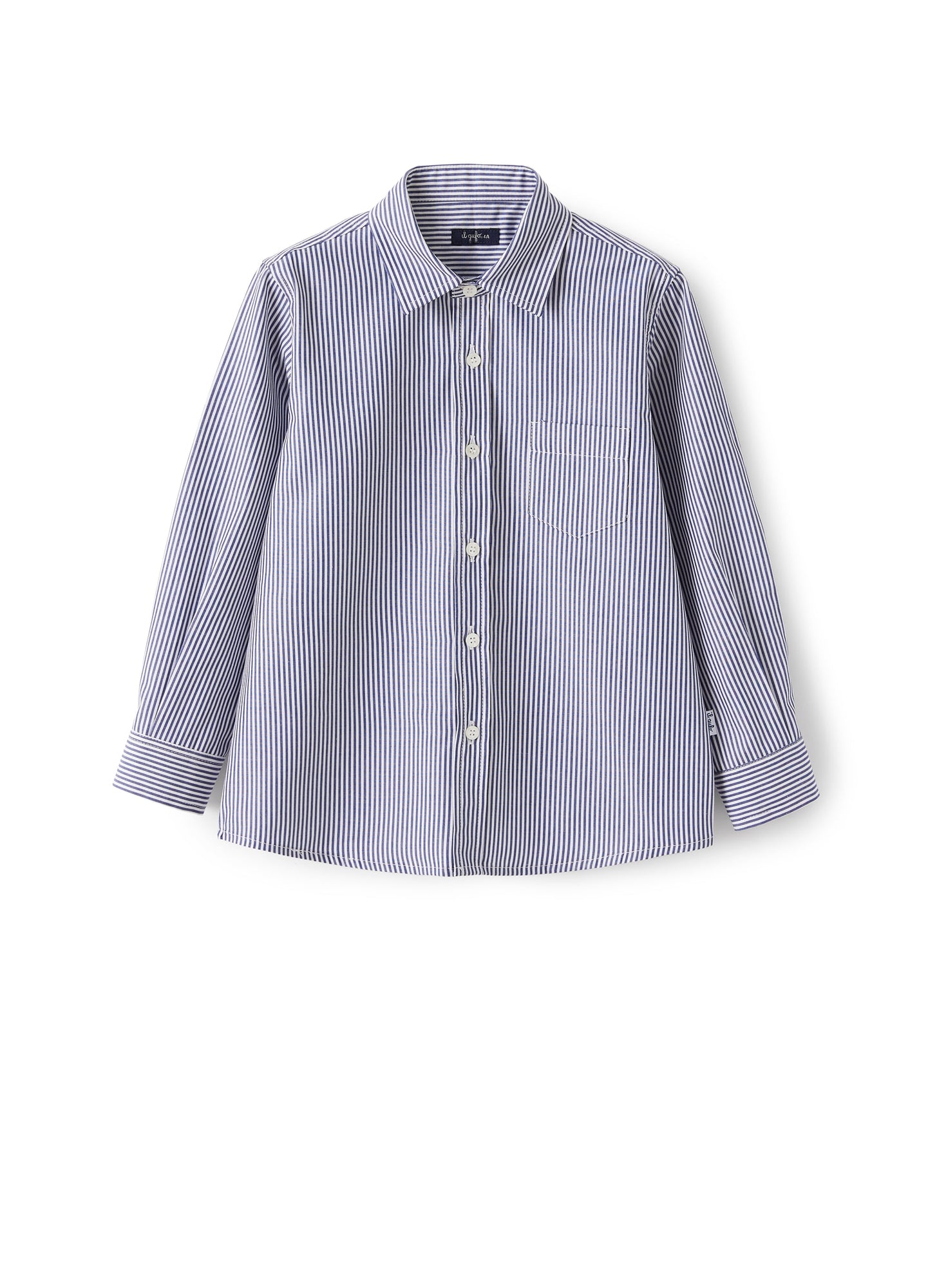 Regular-Fit Shirt with Stripes | Ocean Blue
