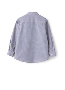 Regular-Fit Shirt with Stripes | Ocean Blue