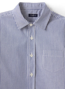 Regular-Fit Shirt with Stripes | Ocean Blue