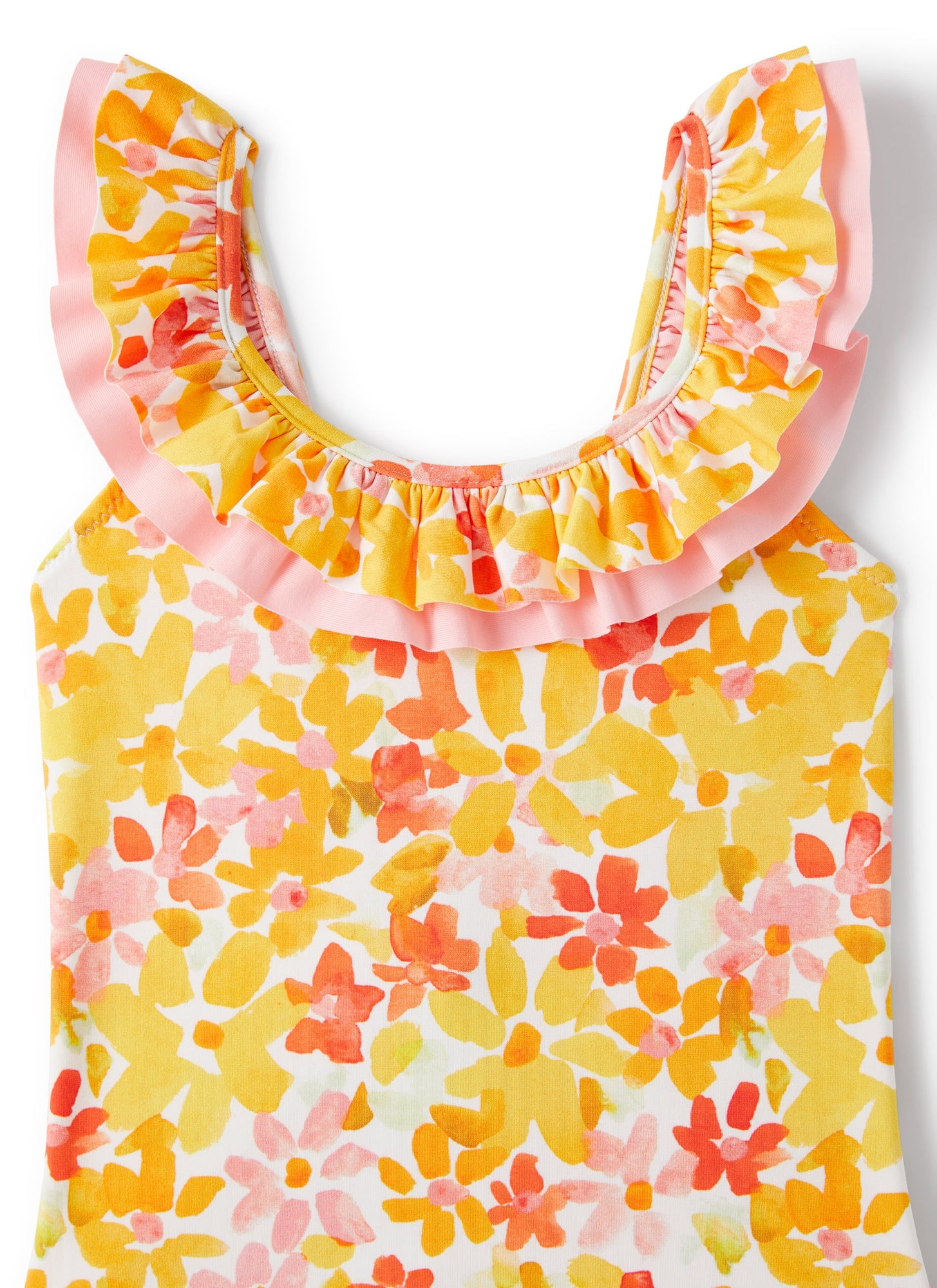 One-Piece Swimsuit with Printed Flowers | Multicolor