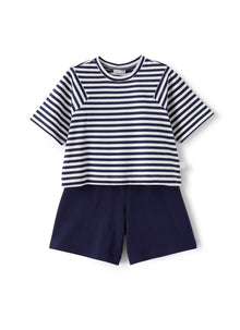 Two-Piece Set in Striped Jersey | Blue