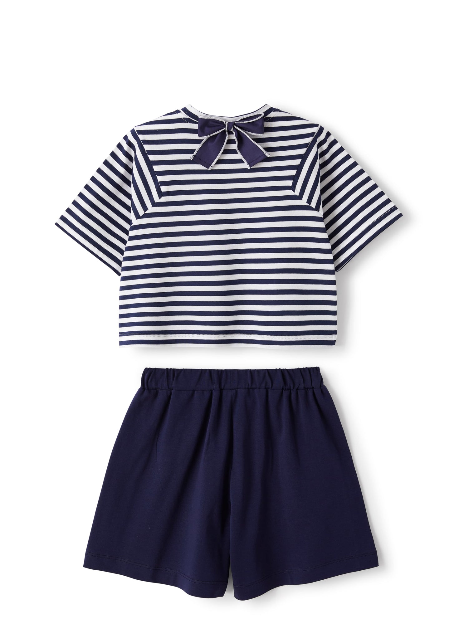 Two-Piece Set in Striped Jersey | Blue