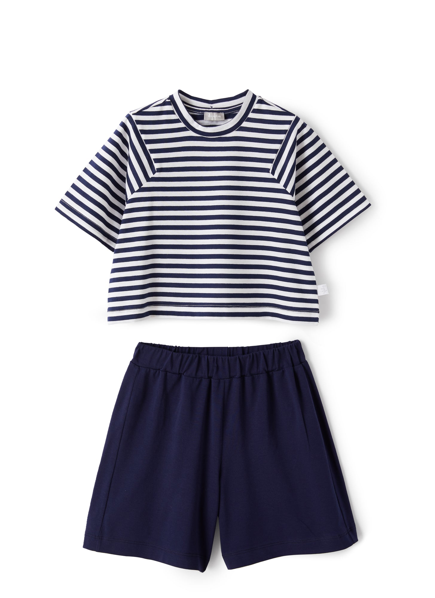 Two-Piece Set in Striped Jersey | Blue