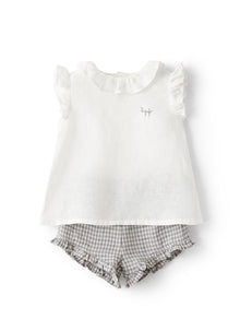 Two-Piece Set in Linen | Stone Grey
