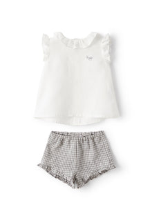 Two-Piece Set in Linen | Stone Grey