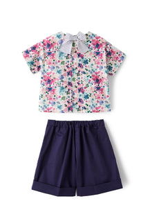 Two-Piece Set with Bermuda Shorts | Cyclamen Pink