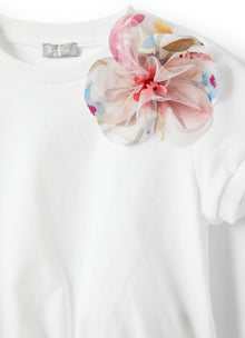 Two-Piece Set with Skirt | Pink/White