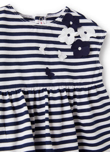Two-Piece Set in Stripy Jersey | Blue/White
