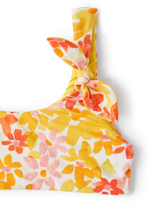 Two-Piece Swimsuit with Floral Print | Multicolor/Yellow Sun