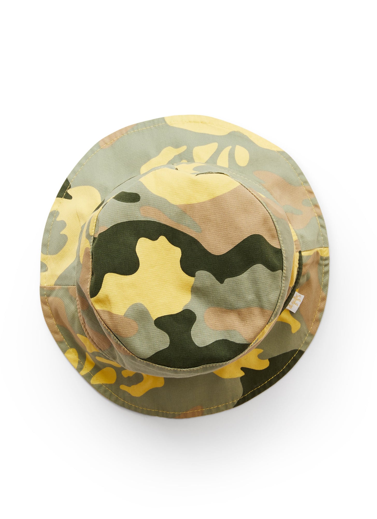 Fisherman Hat with Camouflage Print | Chick Yellow