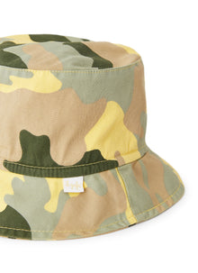 Fisherman Hat with Camouflage Print | Chick Yellow