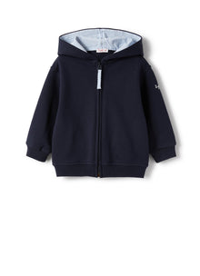 Baby Boys’ Jacket with Seersucker Detail | Blue