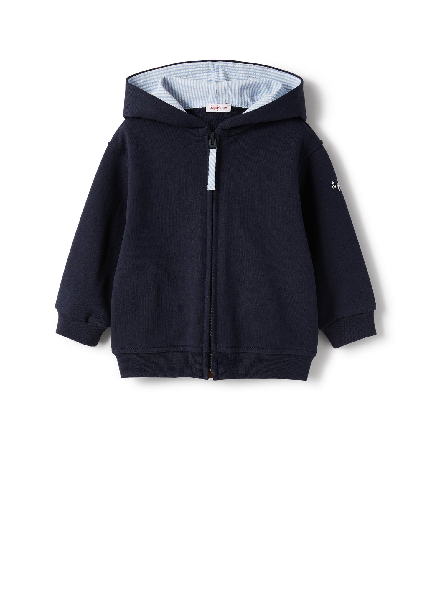 Baby Boys’ Jacket with Seersucker Detail | Blue
