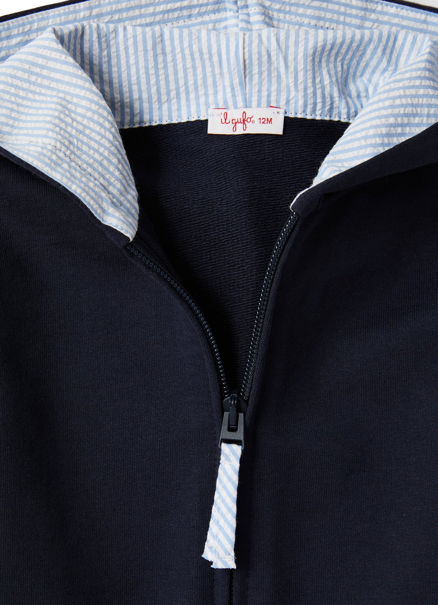 Baby Boys’ Jacket with Seersucker Detail | Blue