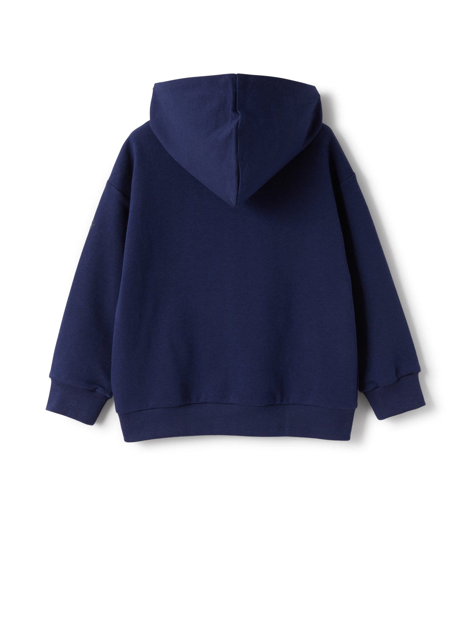 Zip-Front Sweatshirt with Shark Print | Blue/White