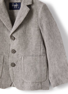 Blazer in Linen | Stone Grey