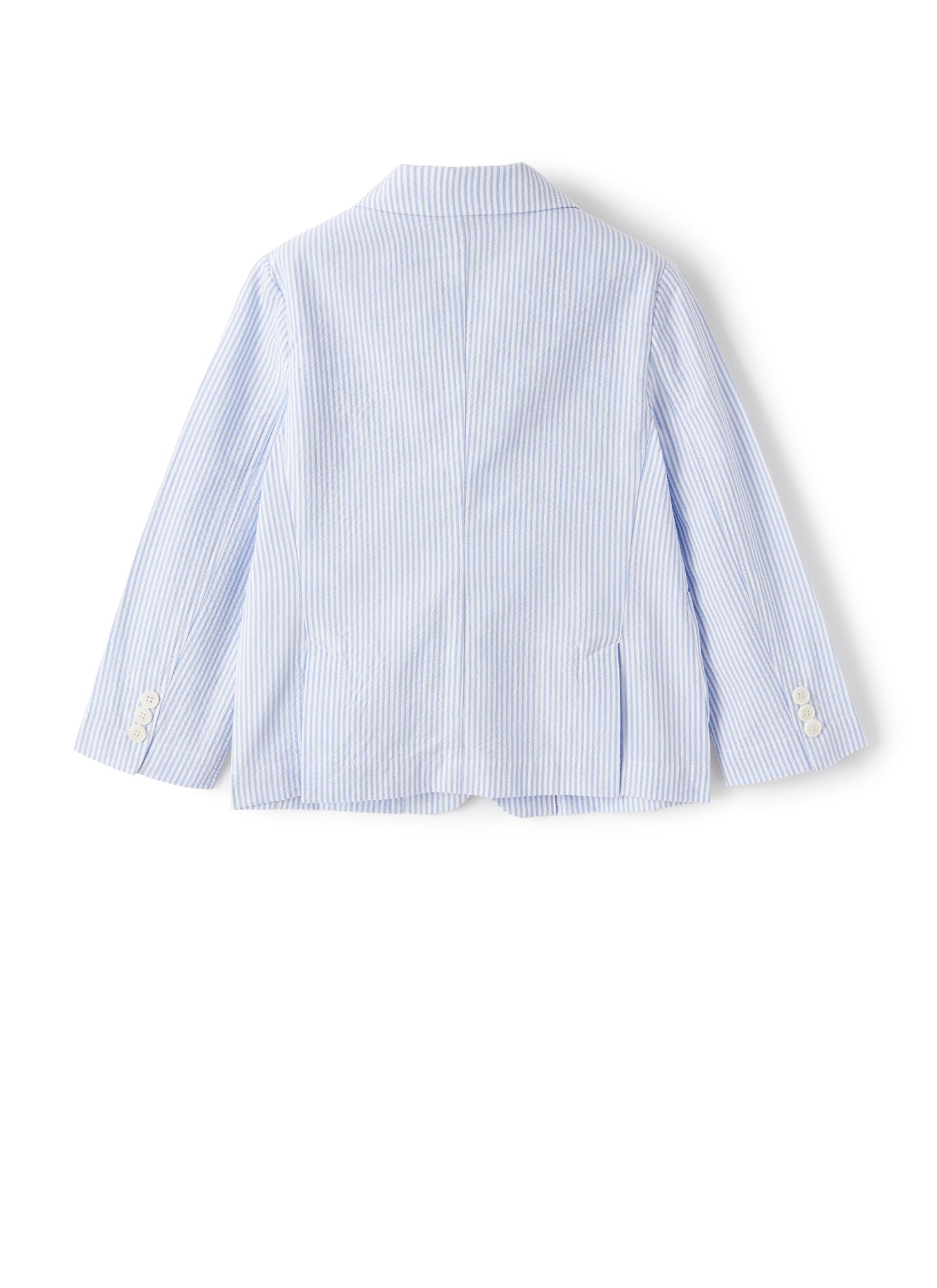 Blazer in Striped Seersucker | Light Blue