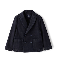 Double-Breasted Denim Jacket | Blue