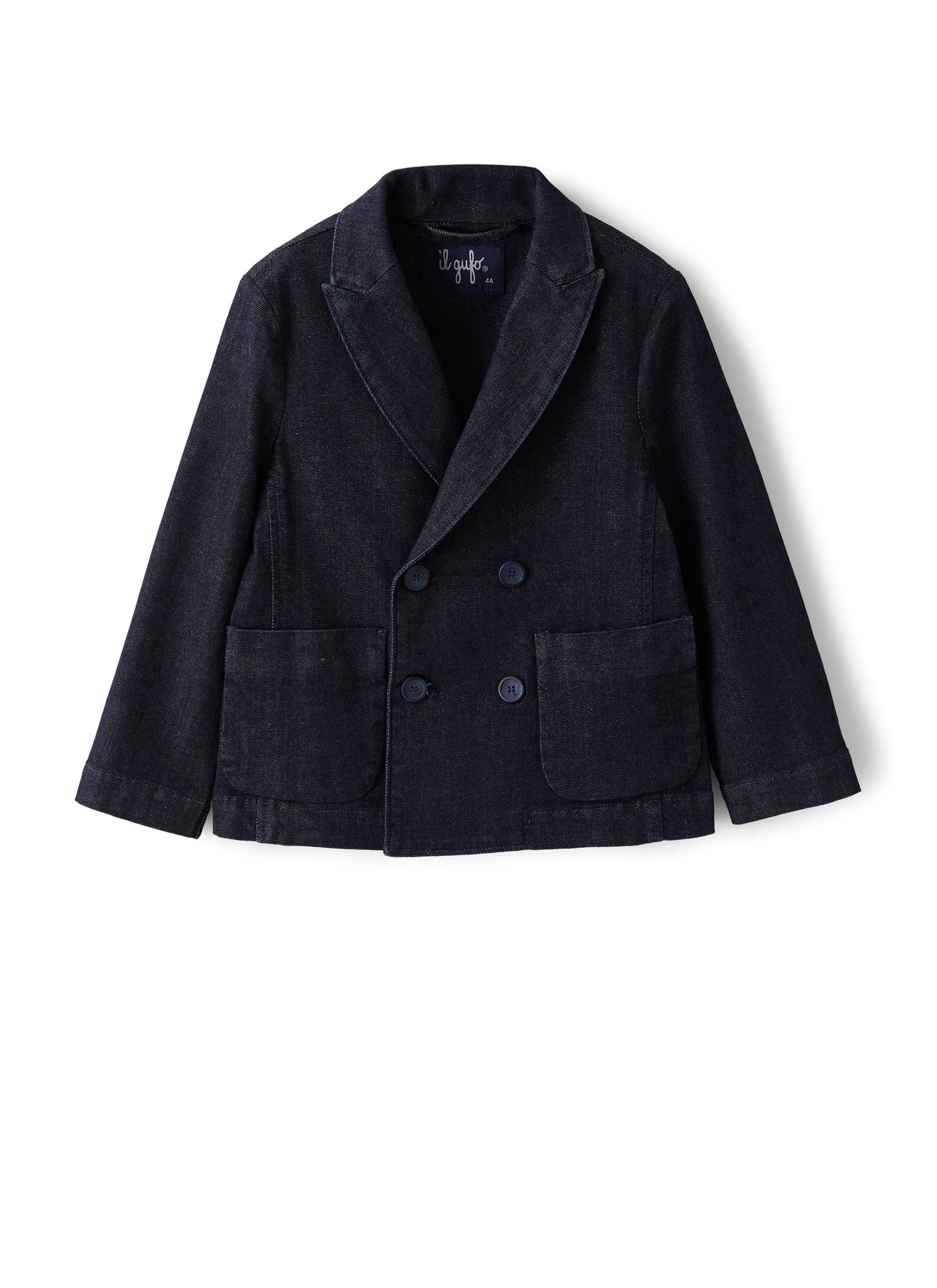 Double-Breasted Denim Jacket | Blue