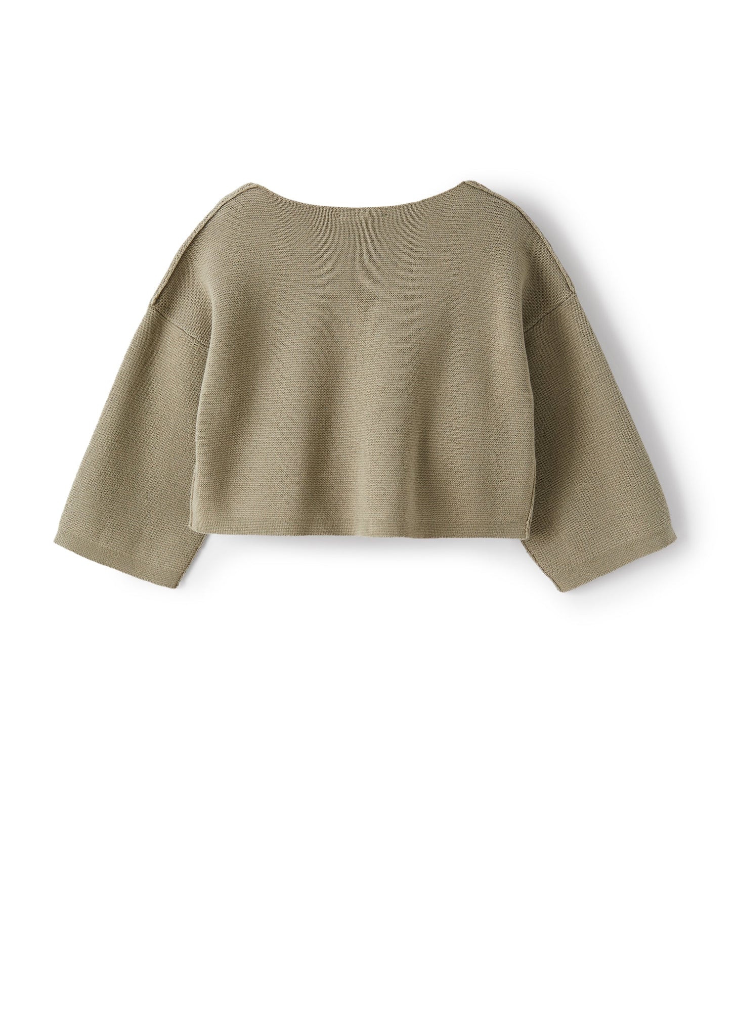 Cardigan in Organic Cotton with Bow | Green Oregano