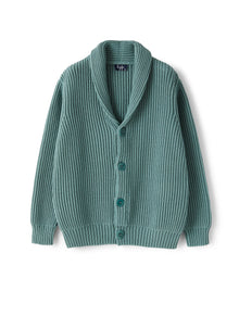 Cardigan in Organic Cotton | Sage Green