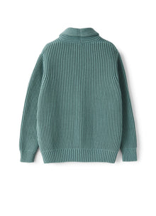 Cardigan in Organic Cotton | Sage Green