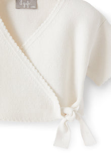 Baby Girls’ Cardigan in Organic Cotton | White