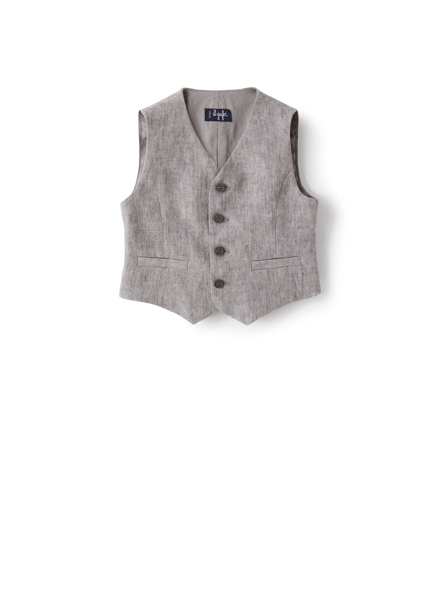 Gilet in Lino Grigio | Stone Grey
