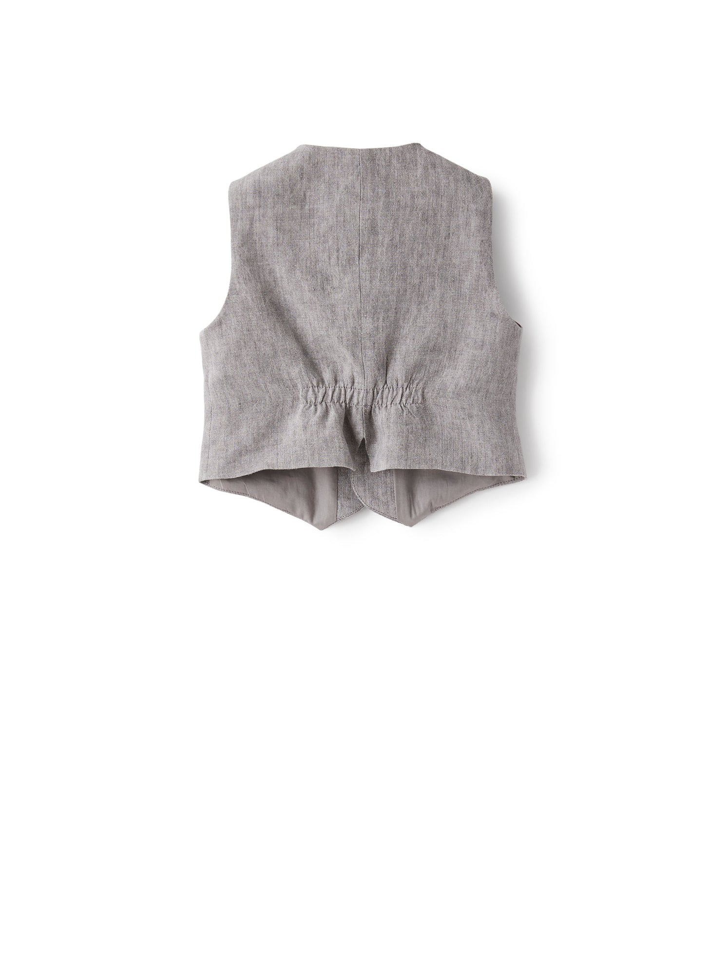 Gilet in Lino Grigio | Stone Grey
