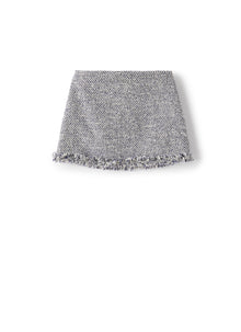 Skirt in Raised-Weft Cotton | Electric Blue
