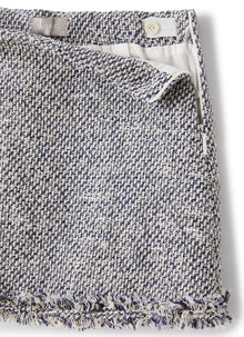 Skirt in Raised-Weft Cotton | Electric Blue