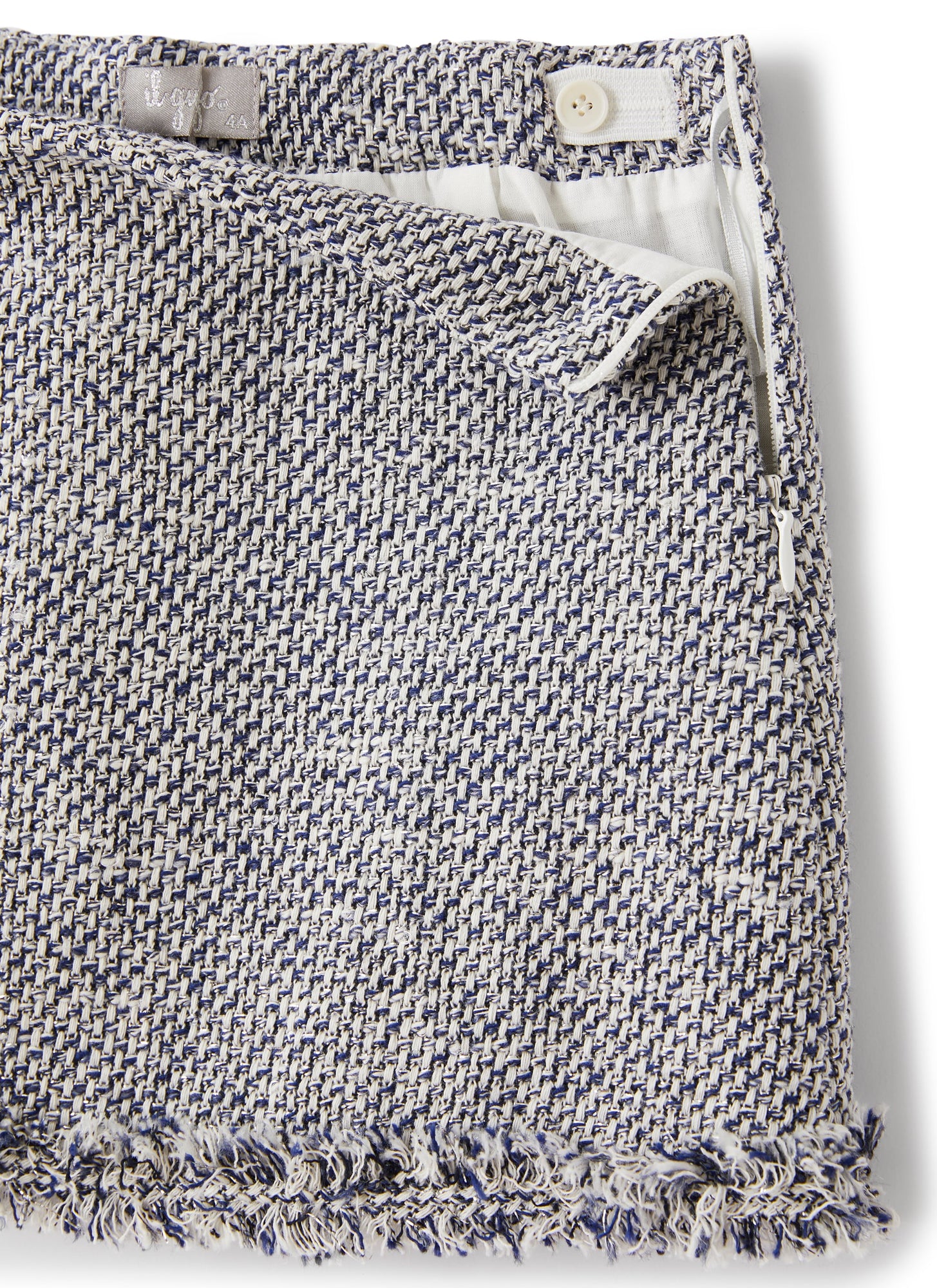 Skirt in Raised-Weft Cotton | Electric Blue
