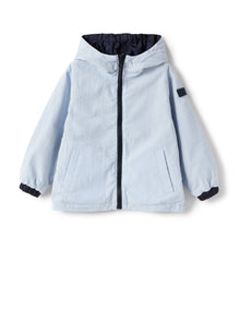 Reversible Jacket in Seersucker And Nylon | Light Blue