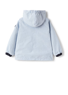 Reversible Jacket in Seersucker And Nylon | Light Blue