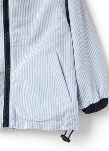 Reversible Jacket in Seersucker And Nylon | Light Blue