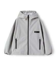 Zip-Front Jacket in Hi-Tech Fabric | Cloud Grey