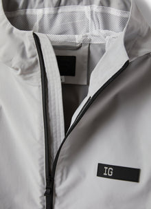 Zip-Front Jacket in Hi-Tech Fabric | Cloud Grey
