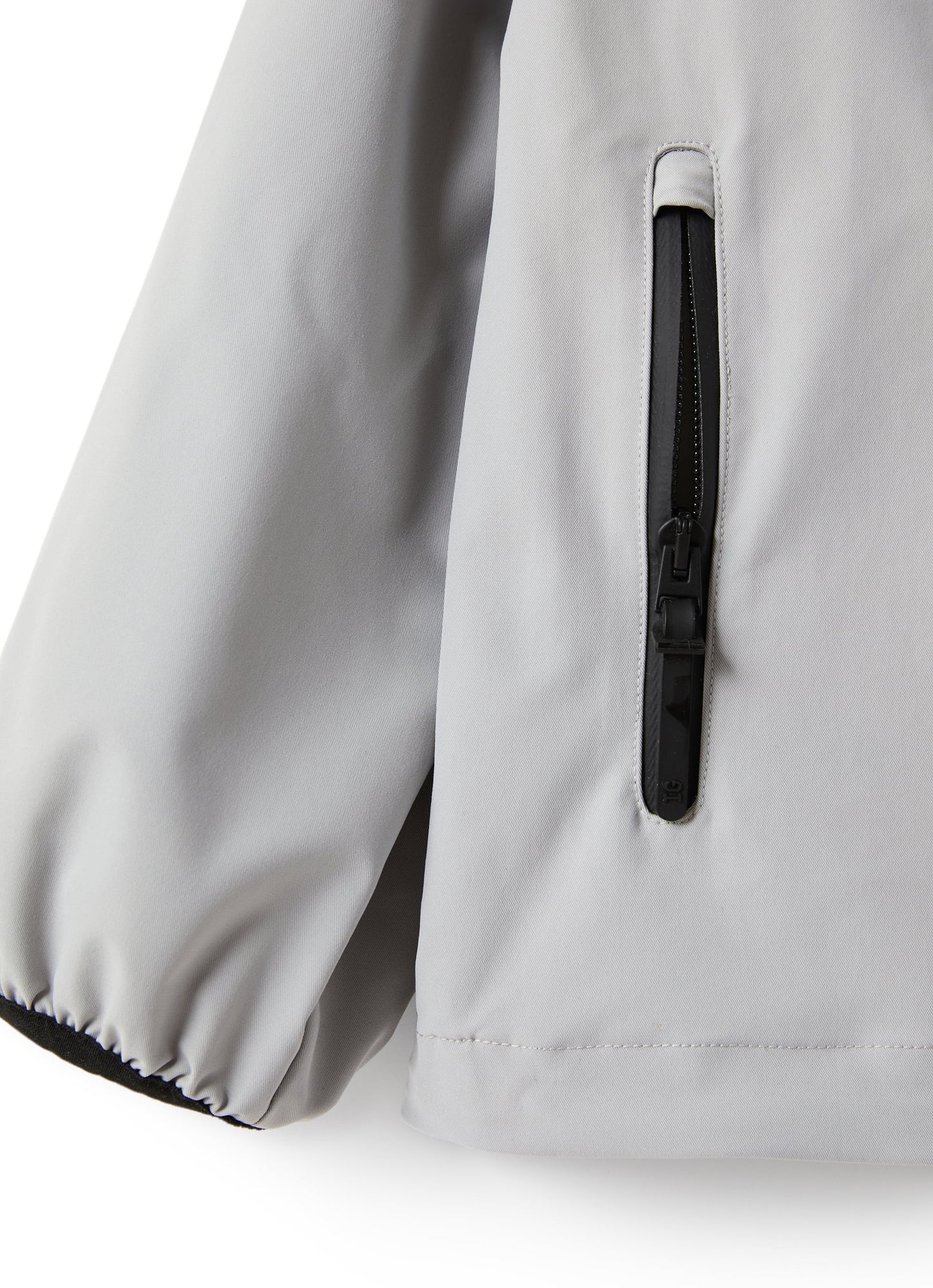 Zip-Front Jacket in Hi-Tech Fabric | Cloud Grey