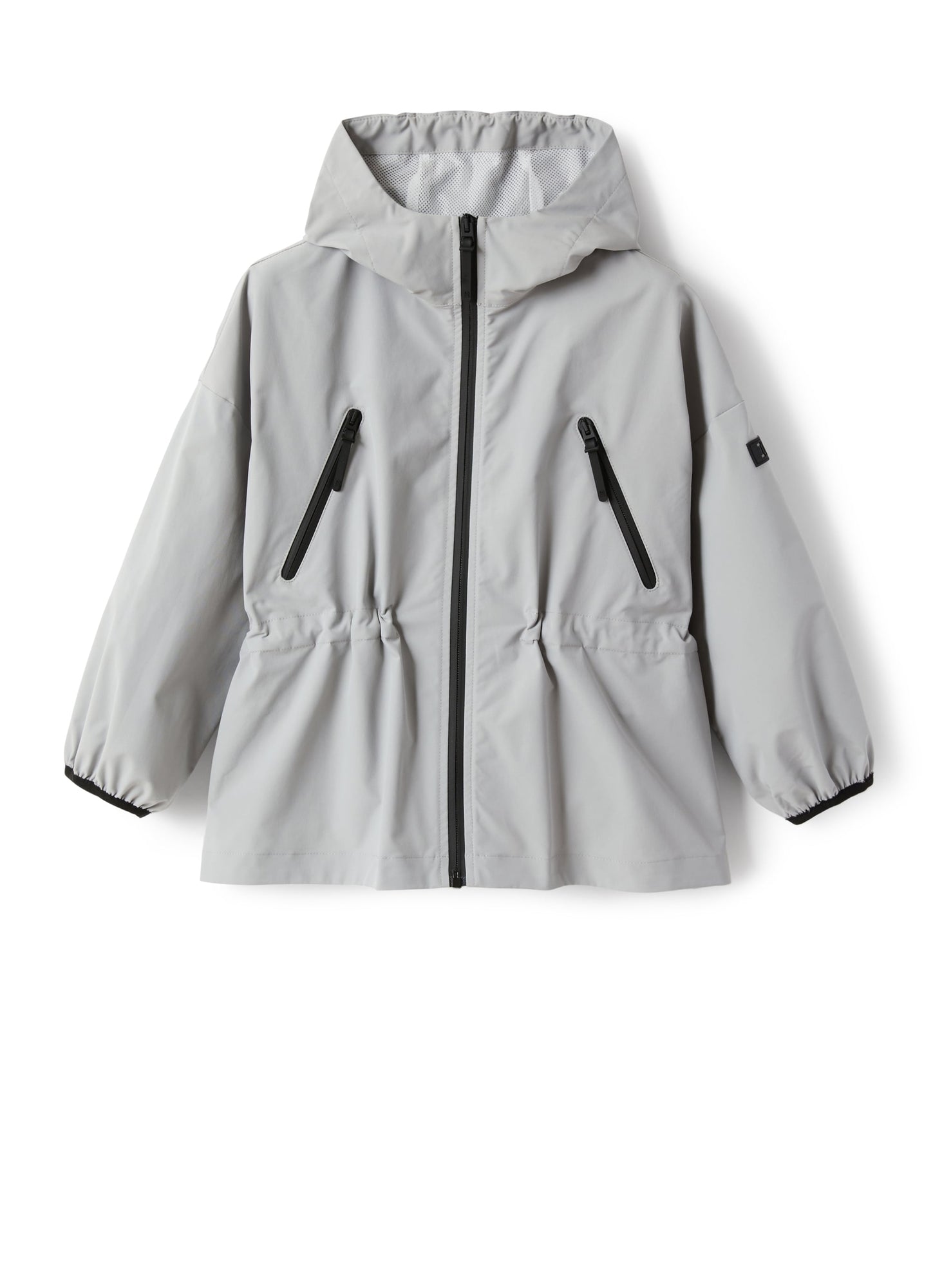 Parka Style Zip-Front Jacket in Hi-Tech Fabric | Cloud Grey