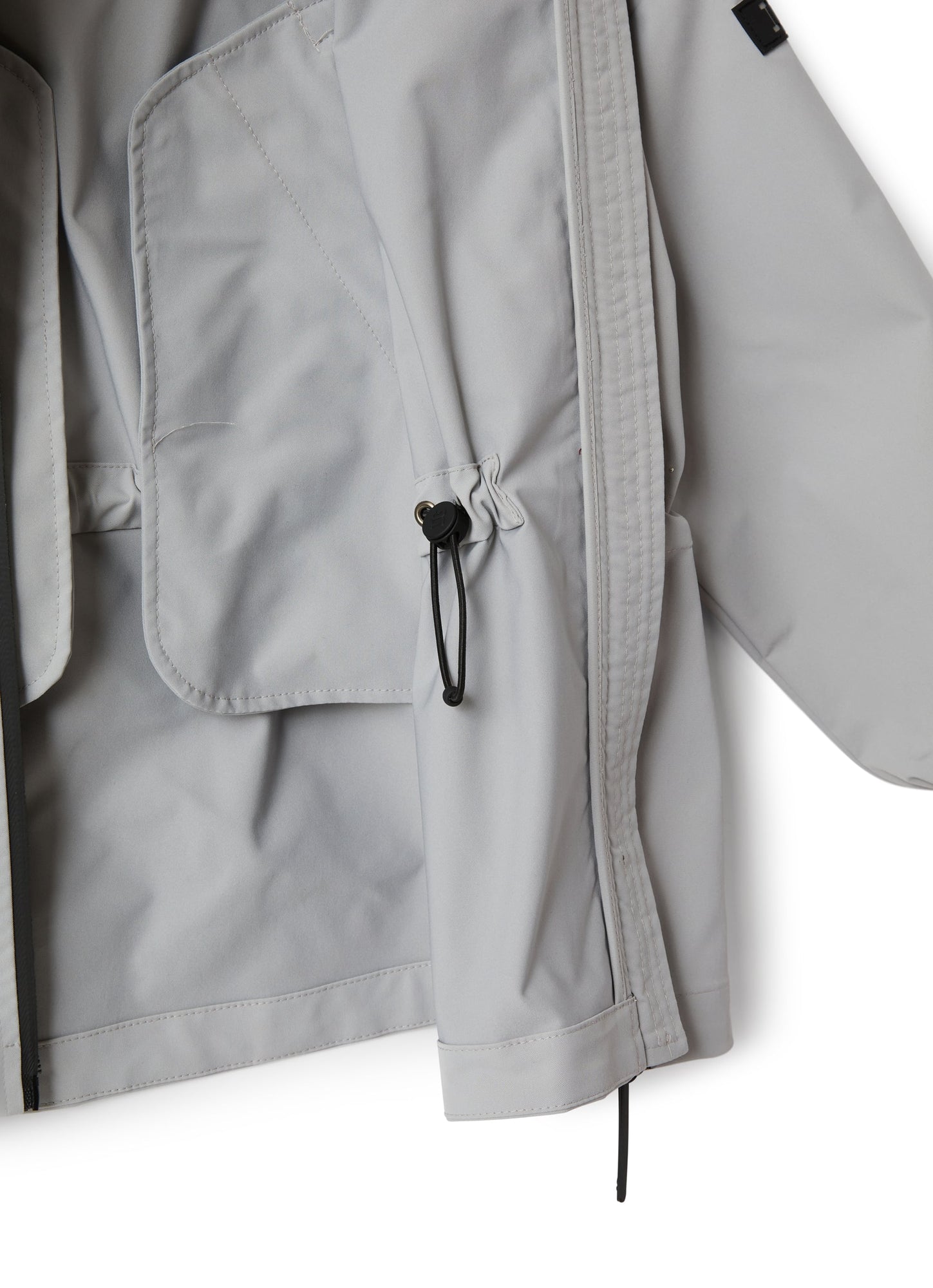 Parka Style Zip-Front Jacket in Hi-Tech Fabric | Cloud Grey