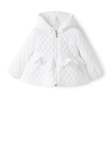 Hooded Jacket with Eco-Friendly Padding | White