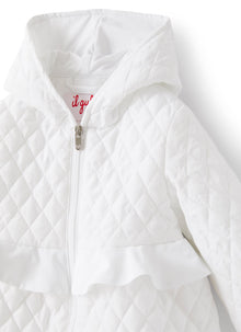 Hooded Jacket with Eco-Friendly Padding | White