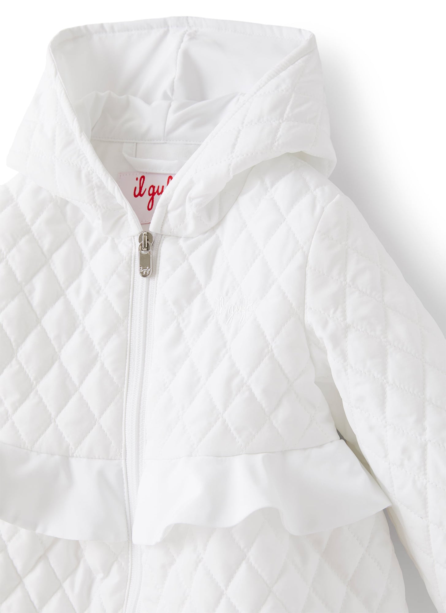 Hooded Jacket with Eco-Friendly Padding | White