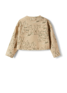 Canvas Jacket in An Exclusive Print | Dark Beige