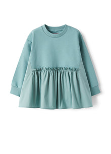 Sweatshirt with Flounce | Sage Green