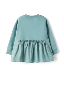 Sweatshirt with Flounce | Sage Green