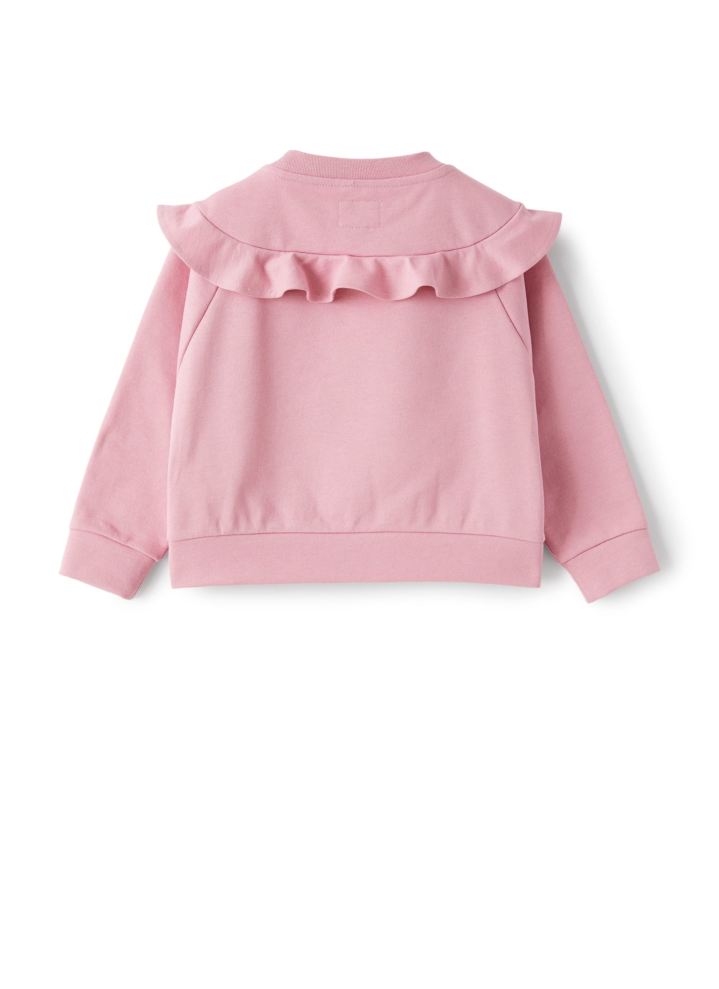 Sweatshirt in Cotton with Ruffle | Rose